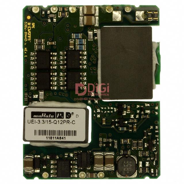UEI-5/10-Q12NR-C The Murata UEI-5/10-Q12NR-C is a 50W DC DC converter with a 5V output and 10A maximum current. It is an isolated module designed for through-hole mounting.