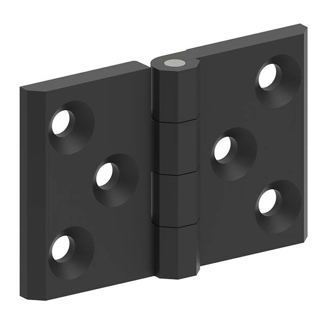 099126 LEAF HINGE 50X76 ZAMAK BLACK POW