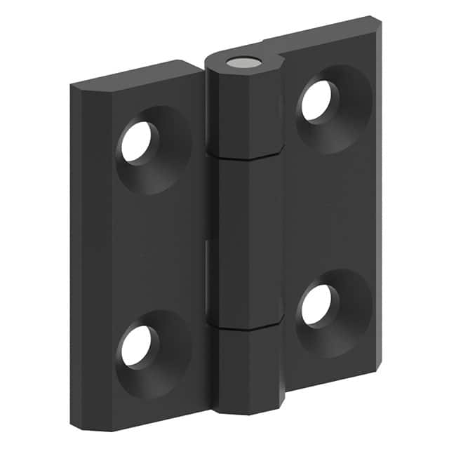 099124 LEAF HINGE 50X50 ZAMAK BLACK POW