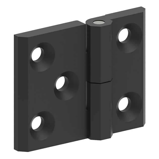 099125 LEAF HINGE 50X63 ZAMAK BLACK POW