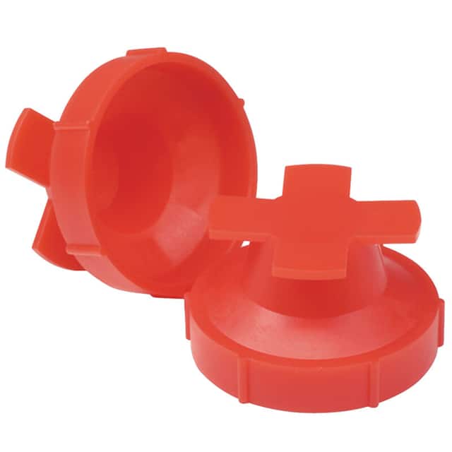 UN9765A UNIVERAL THREADED PLUG:LDPE RED,