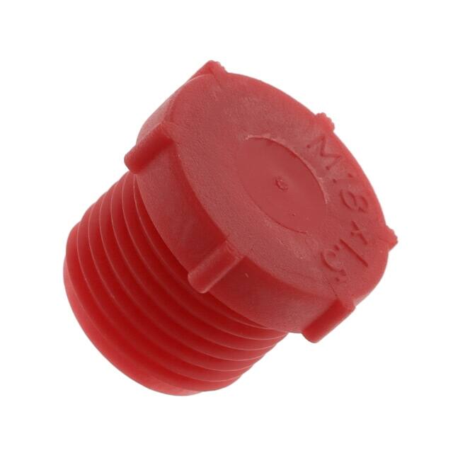 10458A METRIC THREADED PLUG:LDPE, RED,