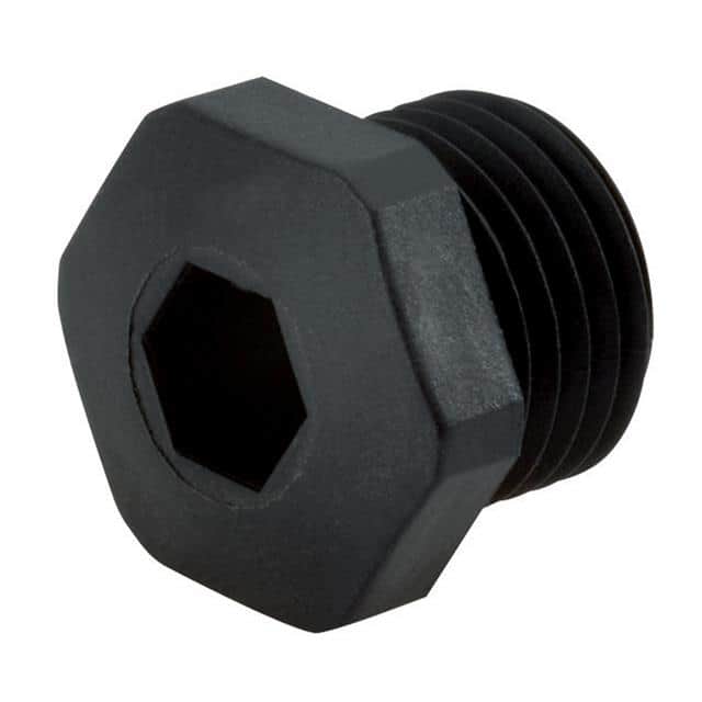 HM-50-BK HEX PLUG NYLON M50X1.5 BLACK
