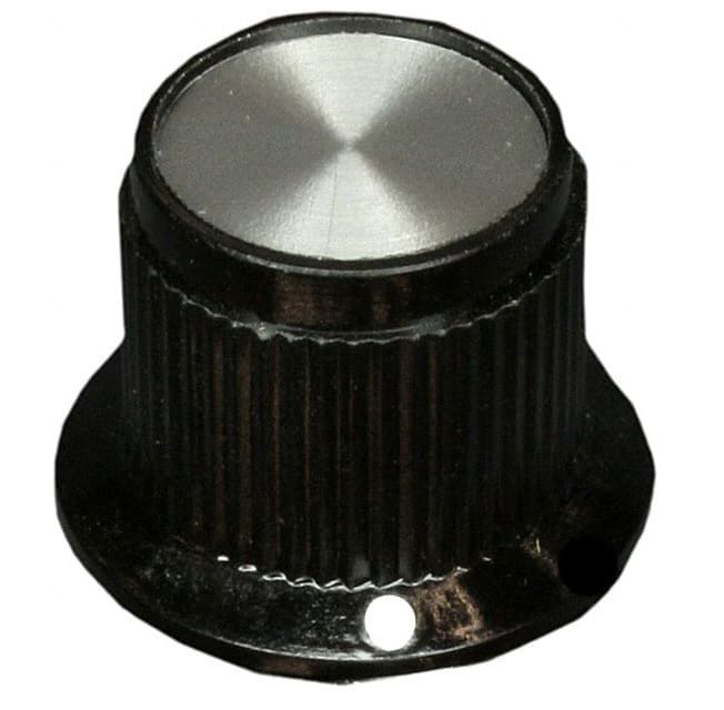 PK50B1/4 KNOB KNURLED W/SKRT 0.250" PLAST