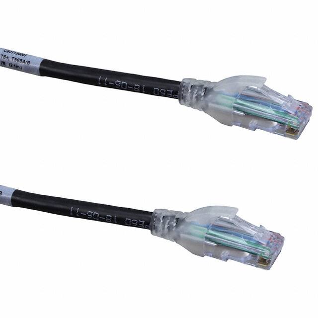C601100007 PATCHCORD BCAT6+ CMR BLK 7FT