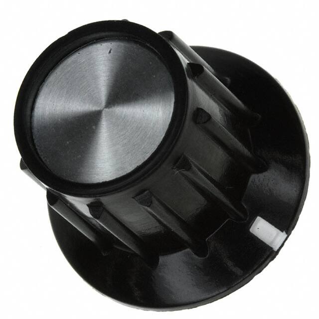 PKA50B1/4 KNOB RIBBED W/SKIRT 0.250" PLAST