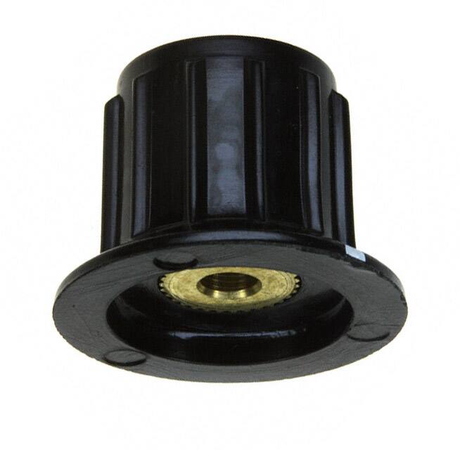 PKA50B1/8 KNOB RIBBED W/SKIRT 0.126" PLAST