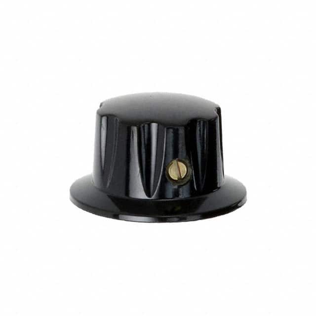 1913BW KNOB FLUTED W/SKIRT 0.250" PLAST