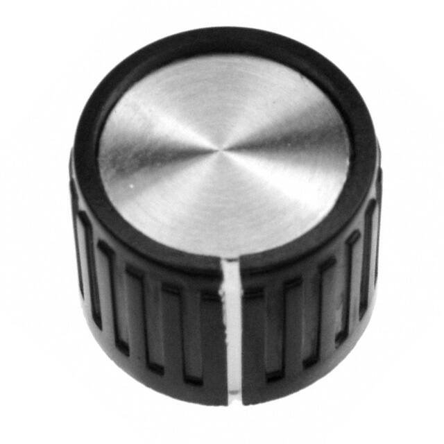 PKG70B1/4 KNOB RIBBED 0.250" PLASTIC