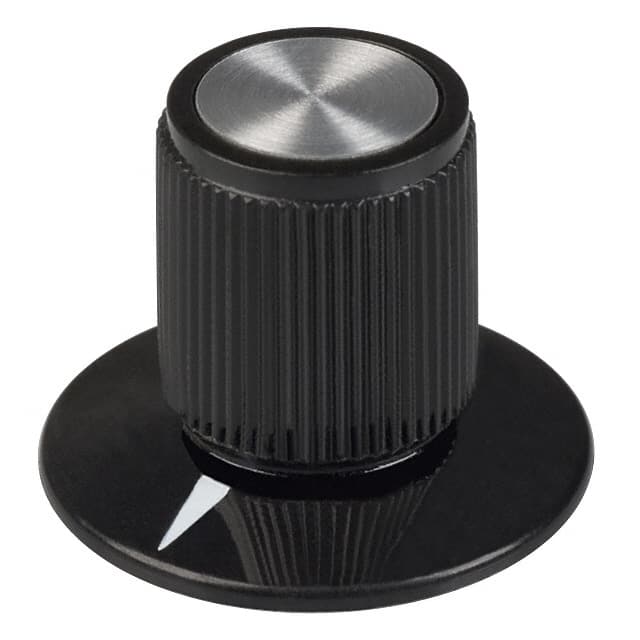 8558 KNOB KNURLED W/SKRT 0.125" PLAST