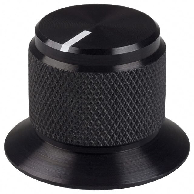 OESL-63-2-5 KNOB KNURLED W/SKRT 0.250" METAL