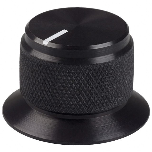 OESL-75-4-5 KNOB KNURLED W/SKRT 0.250" METAL
