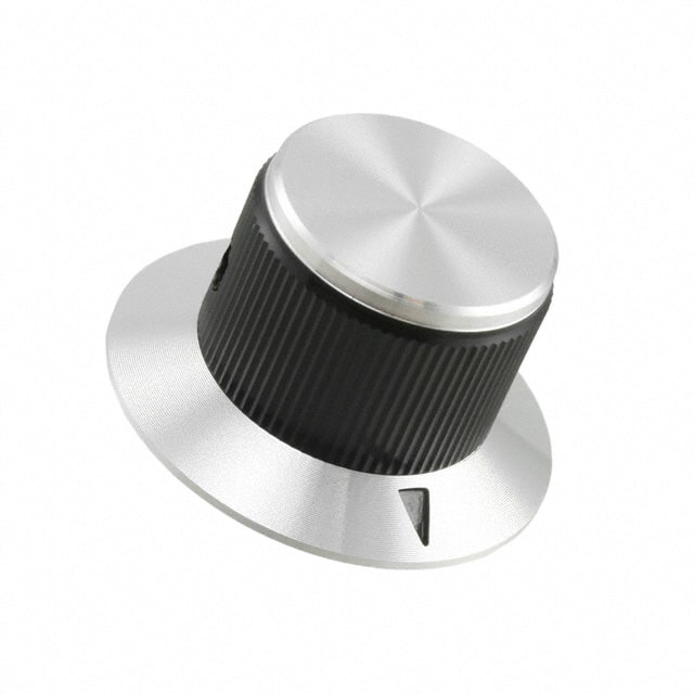 KNS701BA1/4 KNOB KNURLED W/SKRT 0.250" METAL