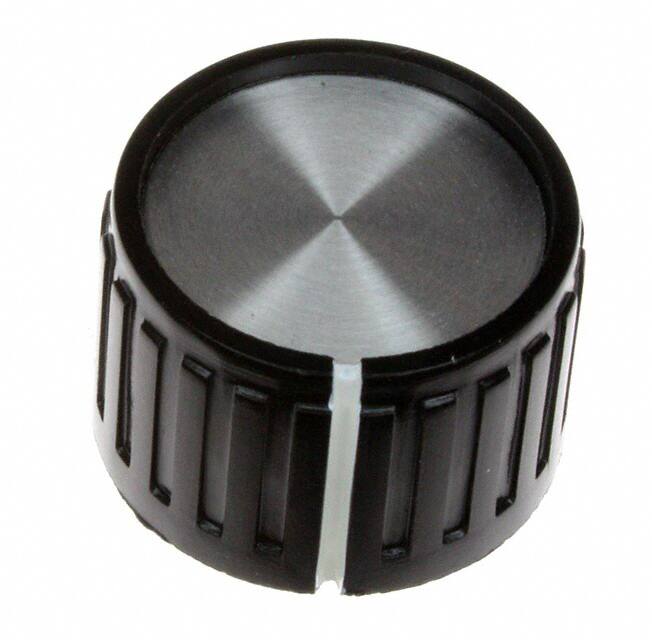 PKG90B1/4 KNOB RIBBED 0.250" PLASTIC