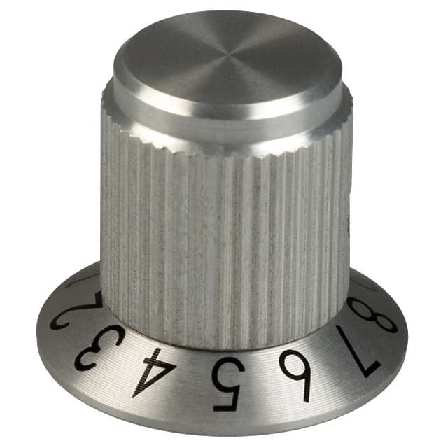 SC-50-1-6 KNOB KNURLED W/SKRT 0.125" METAL