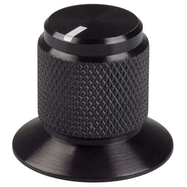 OESL-50-2-5 KNOB KNURLED W/SKRT 0.250" METAL