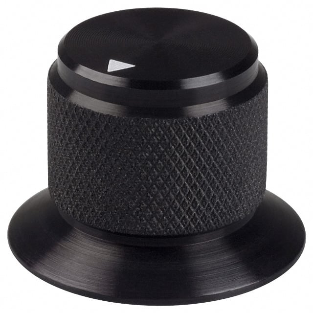 OESA-63-2-6 KNOB KNURLED W/SKRT 0.125" METAL