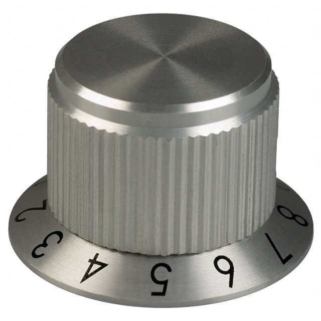 SC-75-1-5 KNOB KNURLED W/SKRT 0.250" METAL