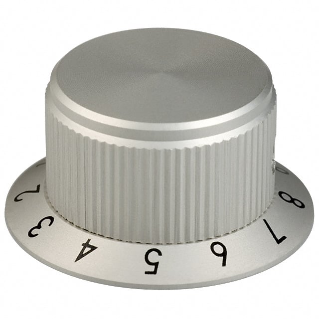 SC-90-3-5 KNOB KNURLED W/SKRT 0.250" METAL