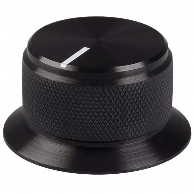 OESL-90-2-6 KNOB KNURLED W/SKRT 0.125" METAL