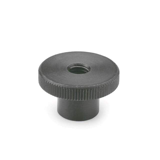466-M6 STEEL KNURLED NUT, THRU HOLE