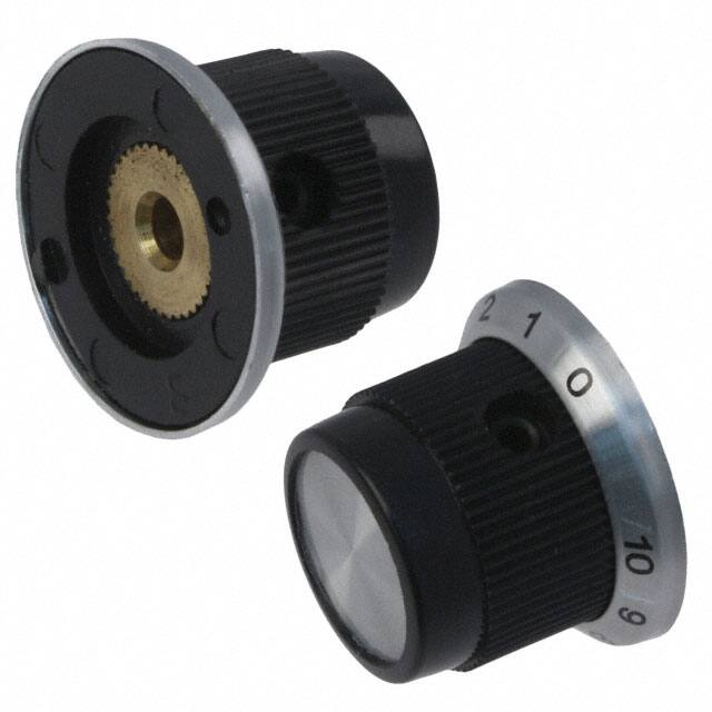 PKD60B101/8 KNOB KNURLED W/SKRT 0.126" PLAST