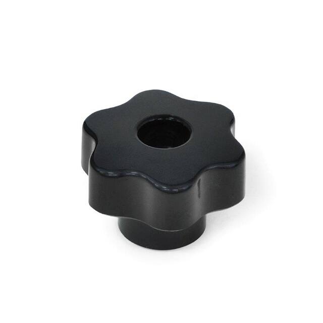 6114035 PLASTIC 6-LOBED KNOB, BRASS