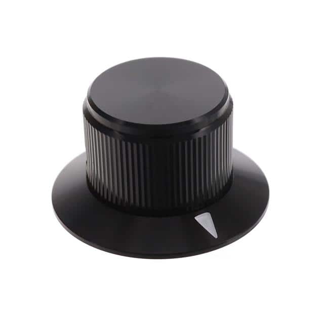 KNS701B14 KNOB KNURLED W/SKRT 0.250" METAL