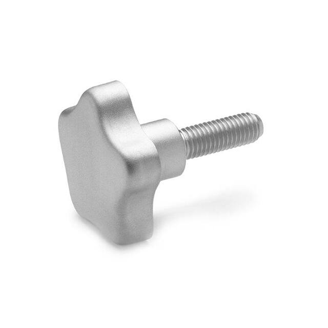 6T40E16 STAINLESS STEEL STAR KNOB