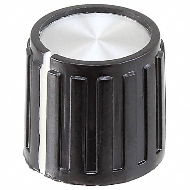 PKG50B1/8 KNOB RIBBED 0.126" PLASTIC