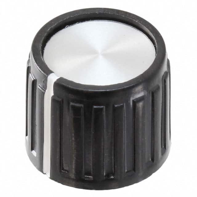 PKG60B1/4 KNOB RIBBED 0.250" PLASTIC