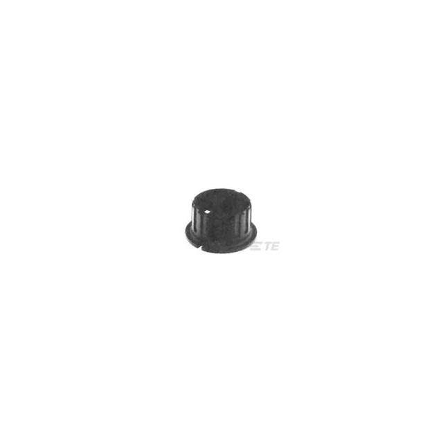 1-1437625-2 PKX110B1/4=KNOB BLACK MATTI