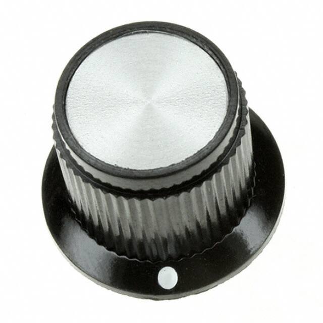 PK50B1/8 KNOB KNURLED W/SKRT 0.126" PLAST