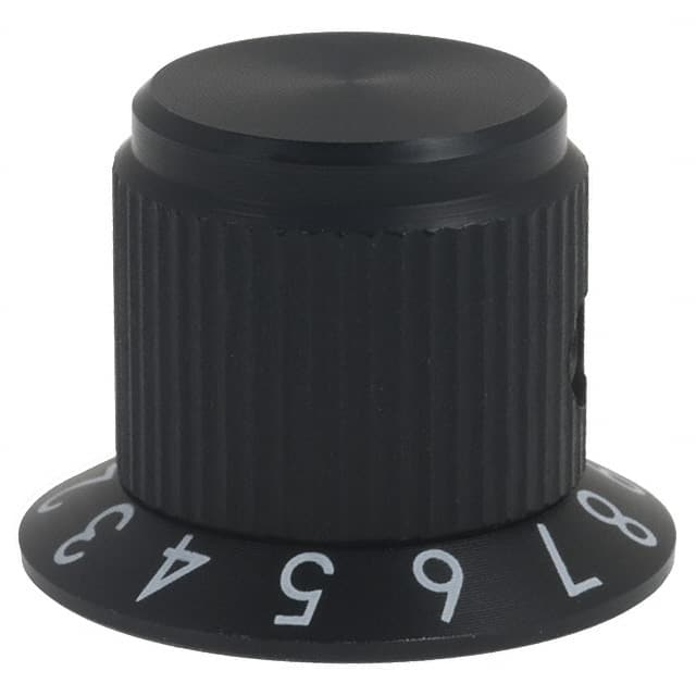 SC-63-2-5 KNOB KNURLED W/SKRT 0.250" METAL