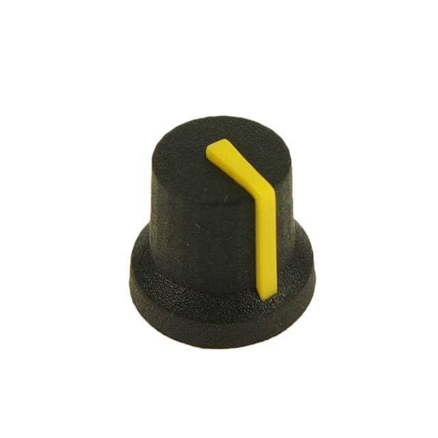 CL170845CR KNOB K87MBR BLK 6MM SPL YELLOW