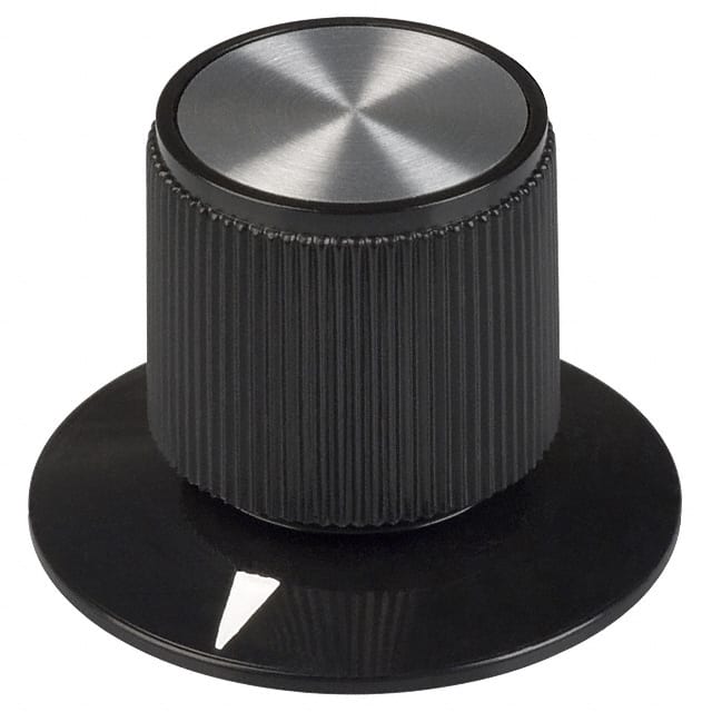 8560 KNOB KNURLED W/SKRT 0.250" PLAST
