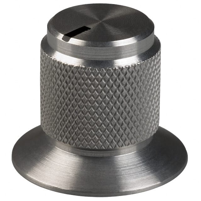 OESL-50-1-7 KNOB KNURLED W/SKRT 0.236" METAL