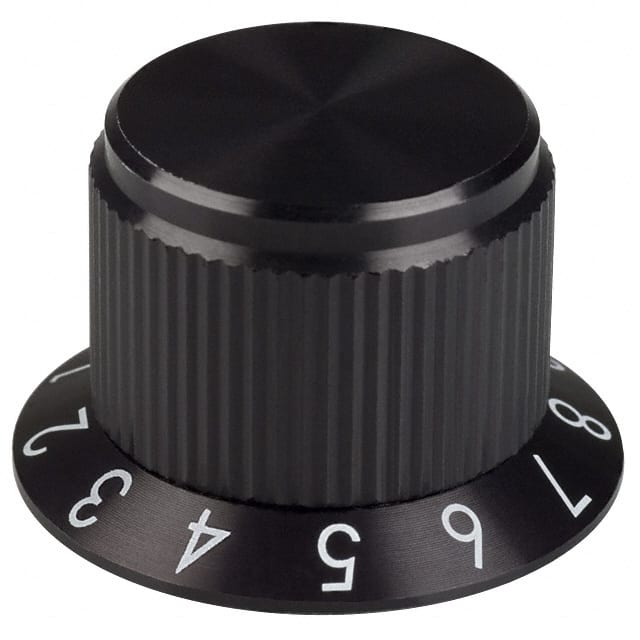 SC-75-4-7 KNOB KNURLED W/SKRT 0.236" METAL