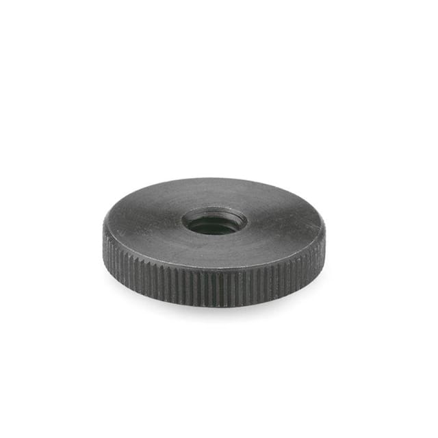 467-M4 STEEL FLAT KNURLED NUT THRU HOLE