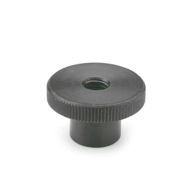 466-M8 STEEL KNURLED NUT, THRU HOLE