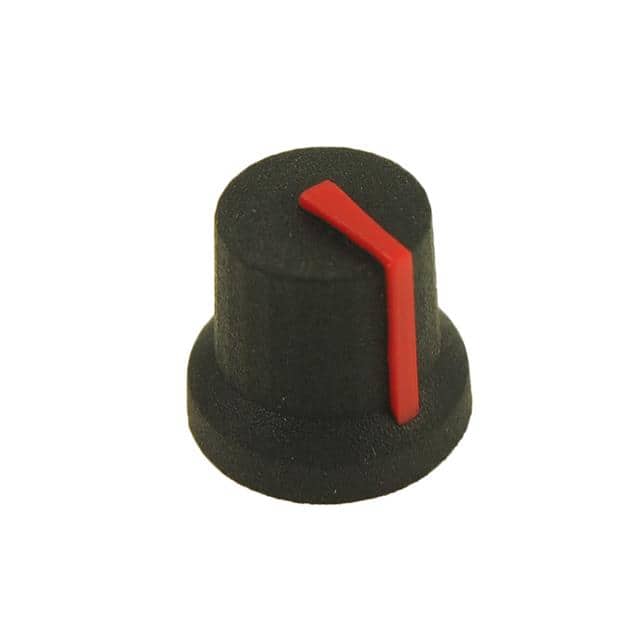 CL170842CR KNOB K87MBR BLACK 6MM SPL RED