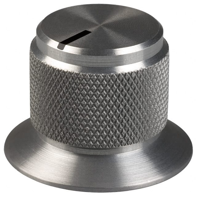 OESL-63-3-5 KNOB KNURLED W/SKRT 0.250" METAL