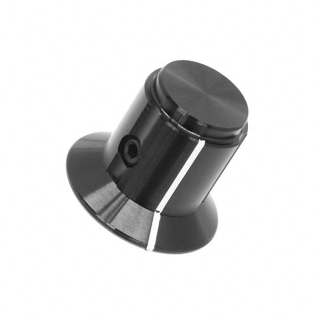KS500B1/8 KNOB FLUTED W/SKIRT 0.126" METAL