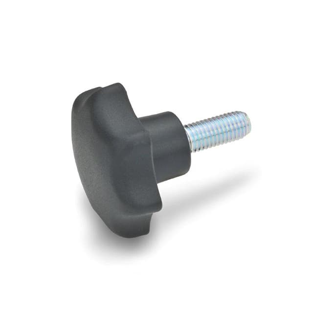 6336.4-ST-32-M6-20 PLASTIC STAR KNOB, STEEL STUD
