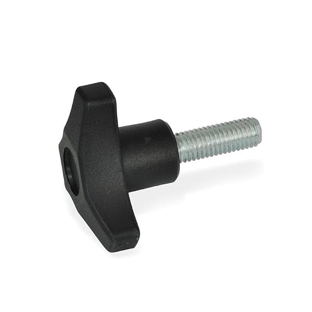 7383220 PLASTIC 3-LOBED KNOB, BRASS