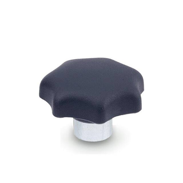 8MP93/C PLASTIC STAR KNOB, STEEL HUB
