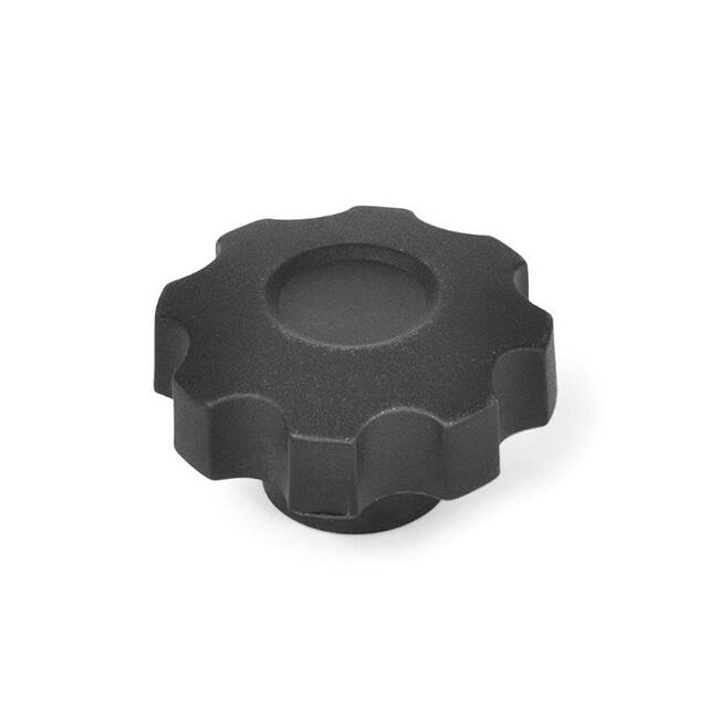 6303040 PLASTIC 8-LOBED KNOB, BRASS