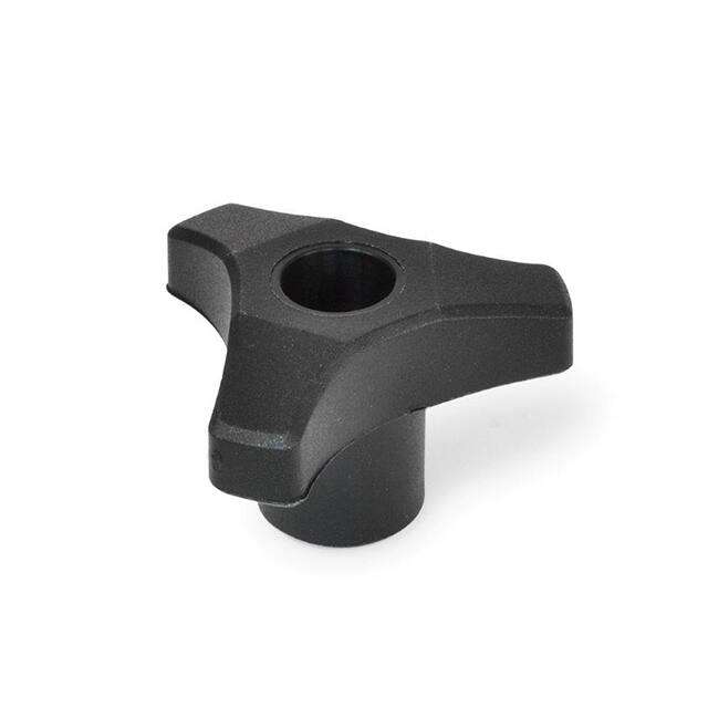 7384040 PLASTIC 3-LOBED KNOB, BRASS