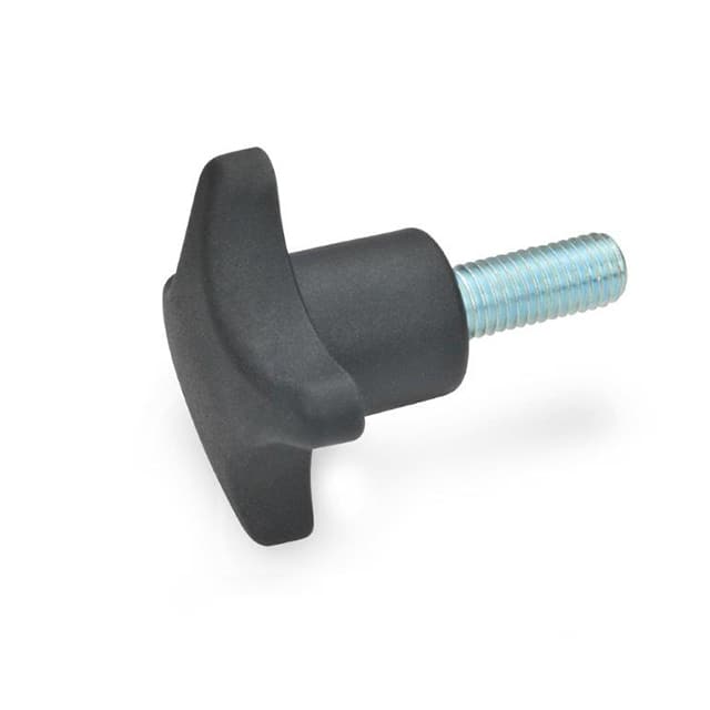 6335.4-ST-63-M12-60 PLASTIC STAR KNOB, STEEL STUD