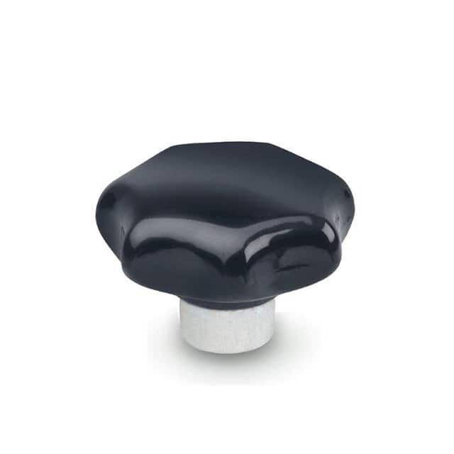 6NC90/E PLASTIC STAR KNOB, STEEL HUB